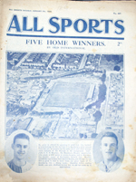All Sports Illustrated Weekly Number 487 January 5 1929 